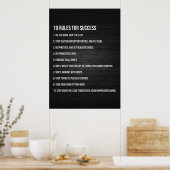 10 Rules For Success - Motivational Poster (Keuken)