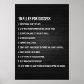 10 Rules For Success - Motivational Poster (Voorkant)