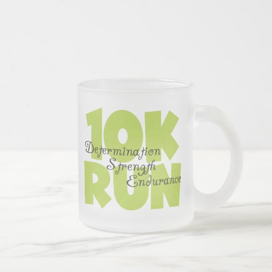 10 Run Spring Green Matglas Koffiemok (Rechts)