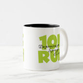 10 Run Spring Green Tweekleurige Koffiemok (Voorkant rechts)