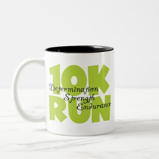 10 Run Spring Green Tweekleurige Koffiemok (Links)