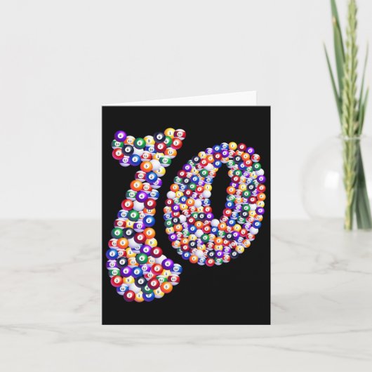 10 samengesteld uit biljartpooltafel kaart (Voorkant)