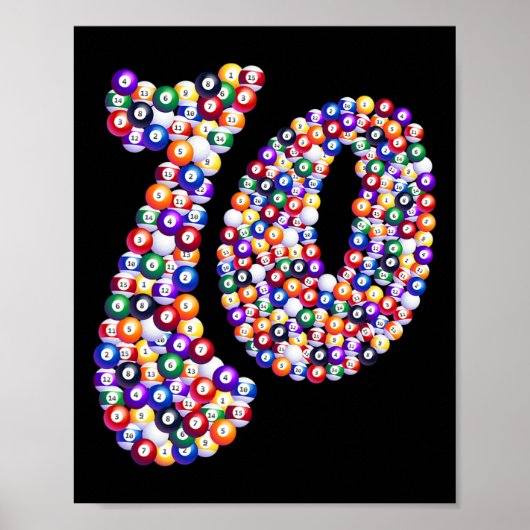 10 samengesteld uit biljartpooltafel poster (Voorkant)