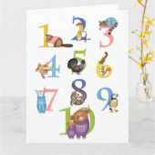 10 Schotse dieren blanco kaart (Gele Bloem)