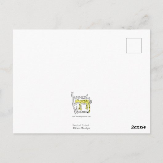 10 Schotse dieren briefkaart (Achterkant)
