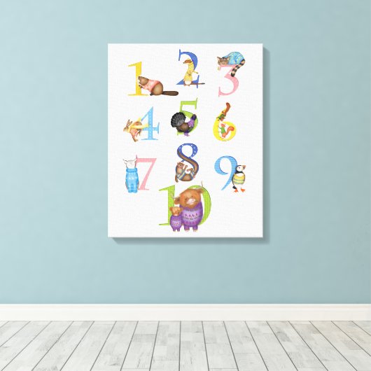 10 Schotse dieren canvas print (Insitu (Houten vloer))