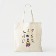 10 Schotse dieren canvas tas