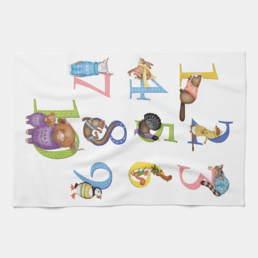 10 Schotse dieren keuken theedoek (Horizontaal)