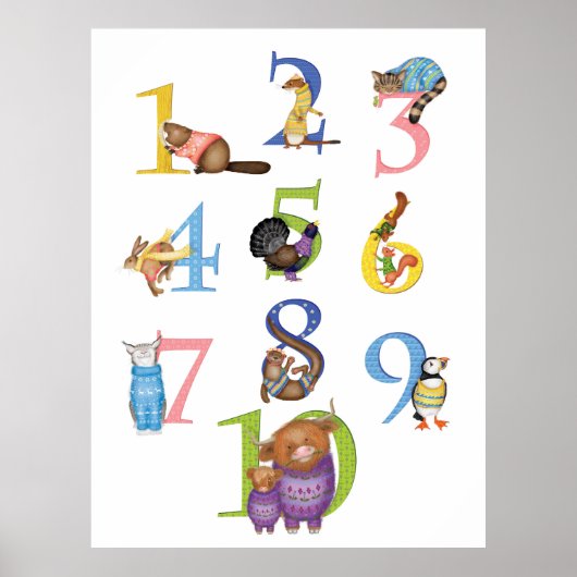 10 Schotse dieren poster (Voorkant)
