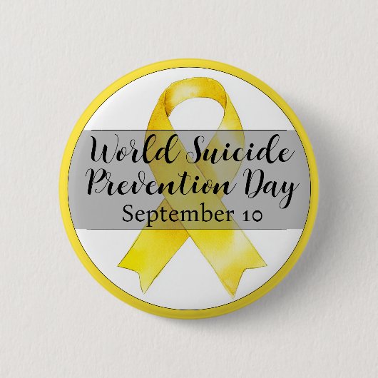 10 september Werelddag van de Zelfmoordpreventie Ronde Button 5,7 Cm (Voorkant)