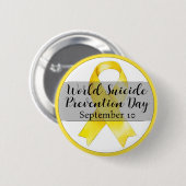 10 september Werelddag van de Zelfmoordpreventie Ronde Button 5,7 Cm (Voorkant /achterkant)