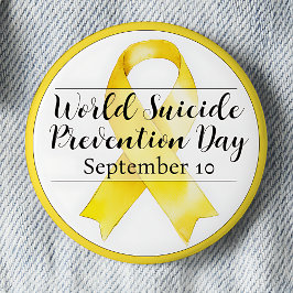 10 september Werelddag van de Zelfmoordpreventie Ronde Button 5,7 Cm
