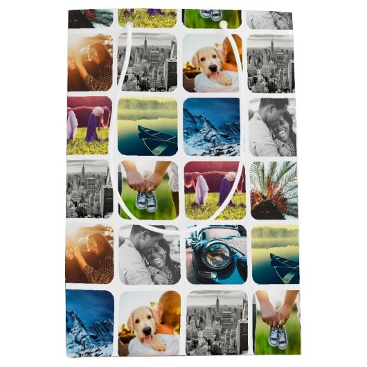 10 Sjabloon vierkant afgeronde witte Lijst van het Medium Cadeauzakje (Voorkant)