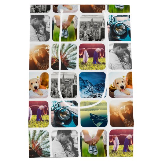 10 Sjabloon vierkant afgeronde witte Lijst van het Medium Cadeauzakje (Achterkant)