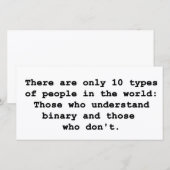 10 Soorten mensen (Voorkant / Achterkant)