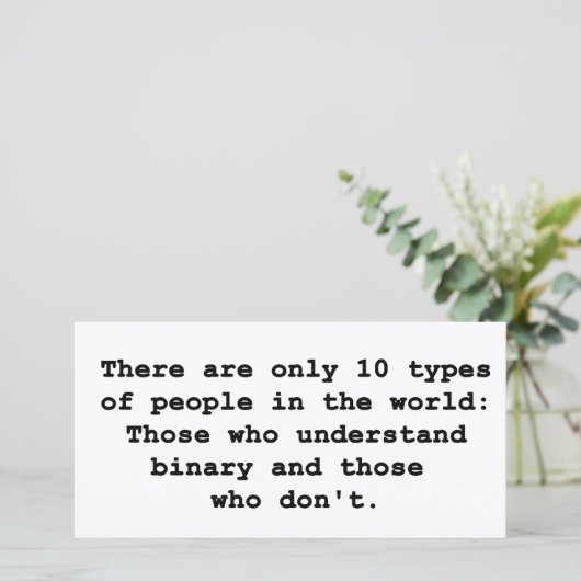 10 soorten mensen (Staand voorkant)