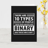 10 Soorten mensen Binaire Codering Gift Kaart (Gele Bloem)