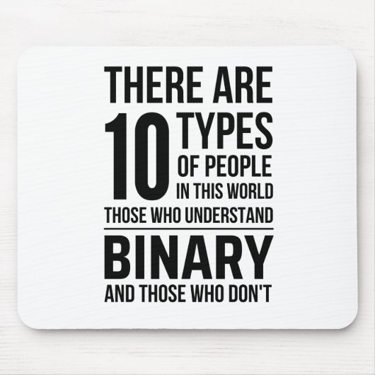 10 soorten mensen in deze wereld die ondersteboven muismat (Voorkant)