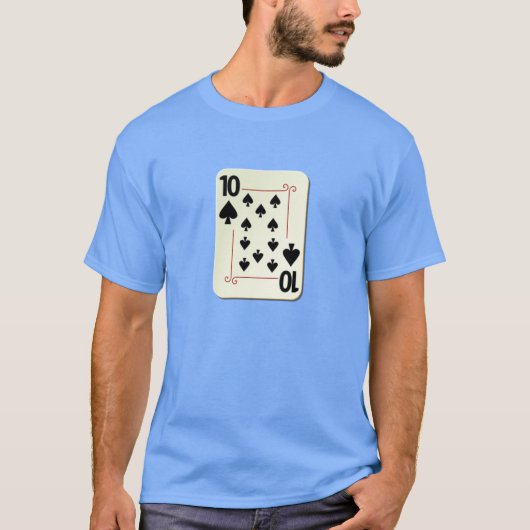 10 Spades-afspeelkaart T-shirt (Voorkant)