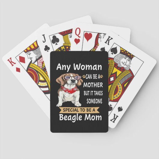 10 Speciaal om een Beagle Moeder te zijn Pokerkaarten (Achterkant)