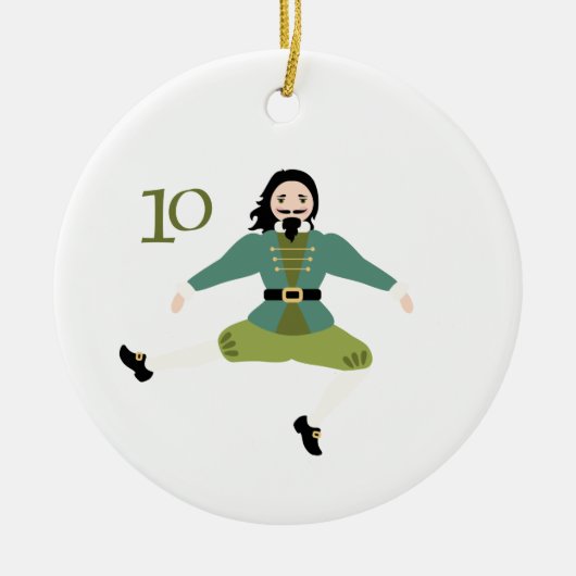 10 springende Lords Keramisch Ornament (Voorkant)