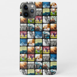 10 Square Photo Grid Sjabloon Rond zwart Lijst iPhone 11Pro Max Hoesje
