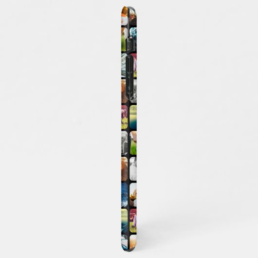 10 Square Photo Grid Sjabloon Rond zwart Lijst iPhone Hoesje (Linkerkant)