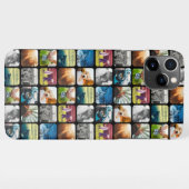 10 Square Photo Grid Sjabloon Rond zwart Lijst iPhone Hoesje (Achterkant horizontaal)