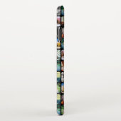 10 Square Photo Grid Sjabloon Rond zwart Lijst iPhone Hoesje (Rechterkant)