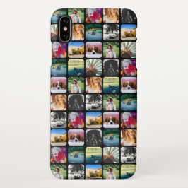 10 Square Photo Grid Sjabloon Rond zwart Lijst iPhone XS Max Hoesje