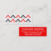 10 stempel cupcake kaart klantenkaartje (Voorkant / Achterkant)