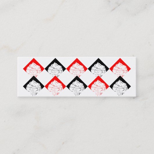 10 stempel cupcake kaart klantenkaartje (Voorkant)