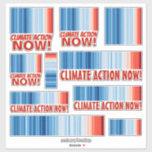 10 Sticker klimaatactie nu! Opwarming van de aarde (Vel)