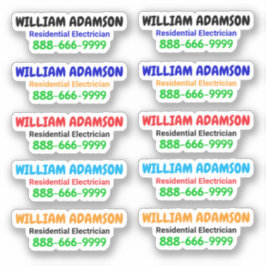 10 stks - Promotionele Elektricien Bellen Stickers