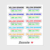 10 stks - Promotionele Elektricien Bellen Stickers (Vel)