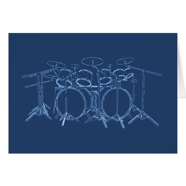 10-stuks trommelkit: Blauwdruktekening: (Voorkant Horizontaal)