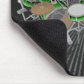 10-stuks trommelkit: Groene gradiënt: Drums Mousep Muismat (Hoek)