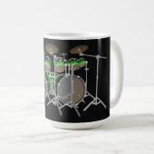 10-stuks trommelkit: Groene gradiënt: KoffieMok (Voorkant rechts)