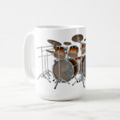 10-stuks trommelkit: Oranje helling: Drums Mok (Voorkant links)