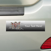 10-stuks trommelkit: Rood: Bumpersticker (Op auto)