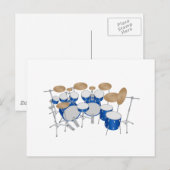 10-stuks trommelkit: Vectortekening: Briefkaart (Voorkant / Achterkant)