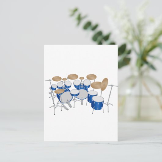 10-stuks trommelkit: Vectortekening: Briefkaart (Staand voorkant)