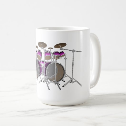 10-stuks trommelkit: Violet verloop: KoffieMok (Voorkant rechts)