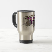 10-stuks trommelkit: Violet verloop: Travel Mug Reisbeker (Voorkant links)