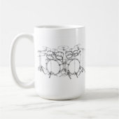 10-stuks trommelkit: Zwart-wittekening: Koffiemok (Links)