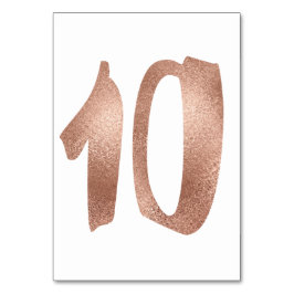 10 Tabel Aantal White Metallic roze Rose Gold Kaart