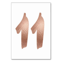 10 Tabel Aantal White Metallic roze Rose Gold Kaart