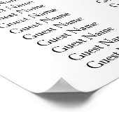 10 Tabel | Elegant modern bruiloft Poster (Hoek)