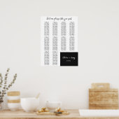 10 Tabel | Elegant modern bruiloft Poster (Keuken)