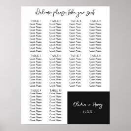 10 Tabel | Elegant modern bruiloft Poster